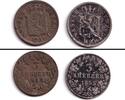 Altdeutschland 3 Kreuzer Lot: Nassau 2x 3 Kreuzer 1848 1855 f.ss -