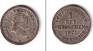 Altdeutschland 1 Groschen Sachsen 1 Neugroschen (10 Pfennige) 1871 B f.vz -