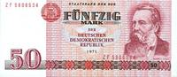 Banknoten 50 MARK DDR: 1971 Ro.360d Ersatznote I -