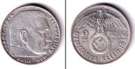 Drittes Reich 2 Reichsmark DEUTSCHES REICH 2 Mark 1936 G (J.366) ss+ -
