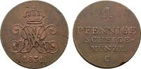 BRAUNSCHWEIG-LÜNEBURG 4 Pfennig Wilhelm IV., 1830-1837. -