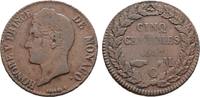 MONACO Ku.-5 Centimes Honoré V., 1819-1841. -