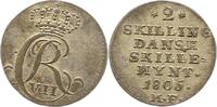 Dänemark 2 Skilling Christian VII. 1766-1808. -