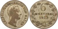 Baden-Durlach 6 Kreuzer Leopold 1830-1852. -