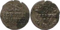 Sachsen-Albertinische Linie 3 Pfennig Friedrich August II. 1733-1763. -
