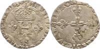 Frankreich 1/4 Ecu Heinrich III. 1574-1589. -