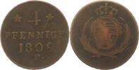Sachsen-Albertinische Linie 4 Pfennig Friedrich August I. 1806-1827. -