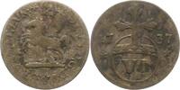 Braunschweig-Wolfenbüttel 6 Pfennig 1737 Karl I. 1735-1780. Schön - sehr... 75.30 元 含税 ＋  50.20 元 运费