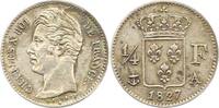Frankreich 1/4 Franc Charles X. 1824-1830. -