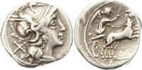 Republik Denar Furius Purpurio 169 - 158 v. Chr.. -