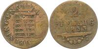 Sachsen-Meiningen 2 Pfennig Bernhard Erich Freund 1803-1866. -