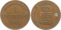 Sachsen-Meiningen Pfennig Bernhard Erich Freund 1803-1866. -