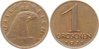 Österreich 1 Groschen Erste Republik 1918-1938. -