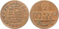 Sachsen-Meiningen 2 Pfennig Bernhard Erich Freund 1803-1866. -