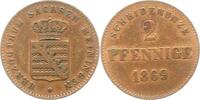 Sachsen-Meiningen 2 Pfennig Georg II. 1866-1914. -
