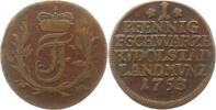 Schwarzburg-Rudolstadt Pfennig Johann Friedrich 1744-1767. -