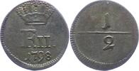 Württemberg 1/2 Kreuzer Friedrich II. 1797-1805. -