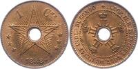 Zaire-Belgisch-Kongo Centime Leopold II. von Belgien 1865-1909. -