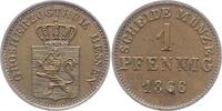 Hessen-Darmstadt Pfennig 1866 Ludwig III. 1848-1877. Sehr schön + 75.30 元 含税 ＋  50.20 元 运费