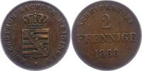 Sachsen-Meiningen 2 Pfennig Georg II. 1866-1914. -