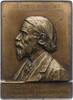 Medicina in nummis Bronzeplakette Moritz Benedikt *1835 Eisenstadt 0 +1920 Wien, , Jüdischer Professor der Nervenpathologie und Elektrotherapie in Wien. -