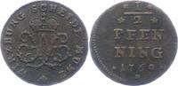 Würzburg-Bistum 1/2 Pfennig Adam Friedrich von Seinsheim 1755-1779. -