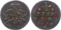 Würzburg-Bistum 1/2 Pfennig Adam Friedrich von Seinsheim 1755-1779. -