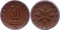 Gotha, Sachsen Coburg 50 Pfennig Stadt. -