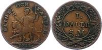Schweden Daler Scheidemünze 1 Karl XII. 1697-1718. -