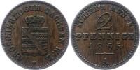 Sachsen-Weimar-Eisenach 2 Pfennig Carl Alexander 1853-1901. -