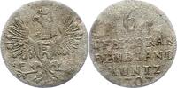 Brandenburg-Preußen 6 Pfennig Friedrich I. 1701-1713. -