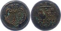 Würzburg-Bistum 1/2 Pfennig Adam Friedrich von Seinsheim 1755-1779. -