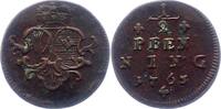 Würzburg-Bistum 1/2 Pfennig Adam Friedrich von Seinsheim 1755-1779. -