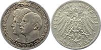 Anhalt Verprägung zu 3 Mark zur Silberhochzeit 1 Friedrich II. 1904-1918. -