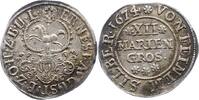 Osnabrück-Bistum 12 Mariengroschen Feinsilber Ernst August I. 1662-1698. -