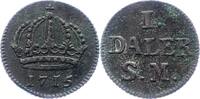 Schweden Daler Scheidemünze 1 Karl XII. 1697-1718. -