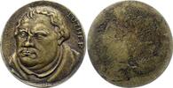 Personenmedaillen Einseitige Bronzegussmedaille Luther, Martin *10.11.1483 Eisleben +18.2.1546 Eisleben. -