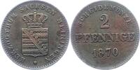 Sachsen-Meiningen 2 Pfennig Georg II. 1866-1914. -