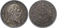 Württemberg 5 Mark Karl 1864-1891. -