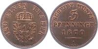 Brandenburg-Preußen 3 Pfennig Wilhelm I. 1861-1888. -