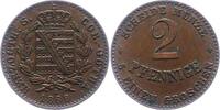 Sachsen-Coburg-Gotha 2 Pfennig Ernst II. 1844-1893. -