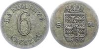Sachsen-Meiningen 6 Kreuzer Bernhard Erich Freund 1803-1866. -