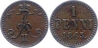 Finnland 1 Penni Alexander II. von Rußland 1855-1881. -