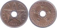Zaire-Belgisch-Kongo Centime Leopold II. von Belgien 1865-1909. -