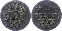 Brandenburg-Preußen Pfennig 1793 A Friedrich Wilhelm II. 1786-1797. Sehr... 125.51 元 含税 ＋  50.20 元 运费