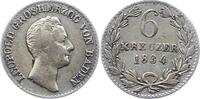 Baden-Durlach 6 Kreuzer Leopold 1830-1852. -
