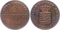 Sachsen-Meiningen 2 Pfennig Georg II. 1866-1914. -