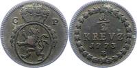 Pfalz-Kurlinie 1/2 Kreuzer 1773 Karl Theodor 1742-1799. Sehr schön 150.74 元 含税 ＋  50.25 元 运费