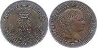 Spanien 2 1/2 Centismos Isabel II. 1833-1868. -
