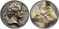 Personenmedaillen Versilberte Kupfermedaille Goethe, Johann Wolfgang von *1749 Frankfurt, +1832. -